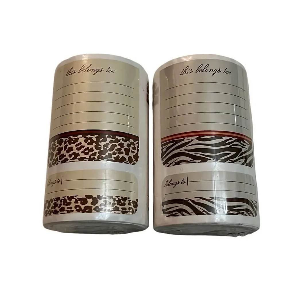 Animal Print Adhesive Labels